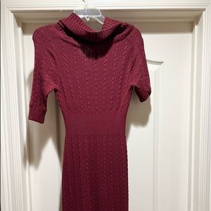Bcbg sweater dress burgundy